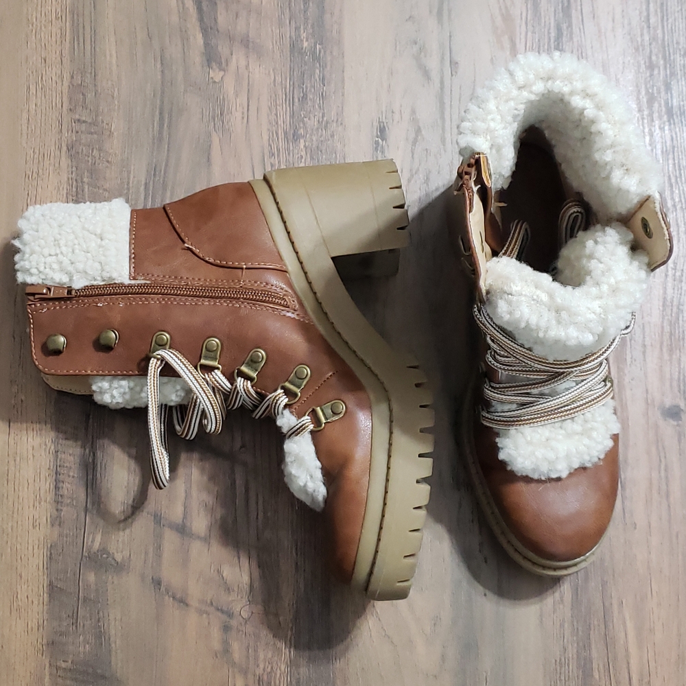 Universal Thread Brown Shearling Boots - image 2